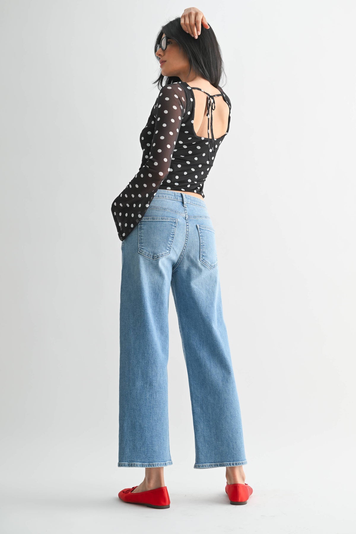Petite Slim Wide Leg Jeans
