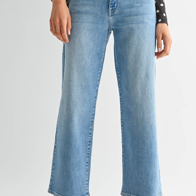 Petite Slim Wide Leg Jeans