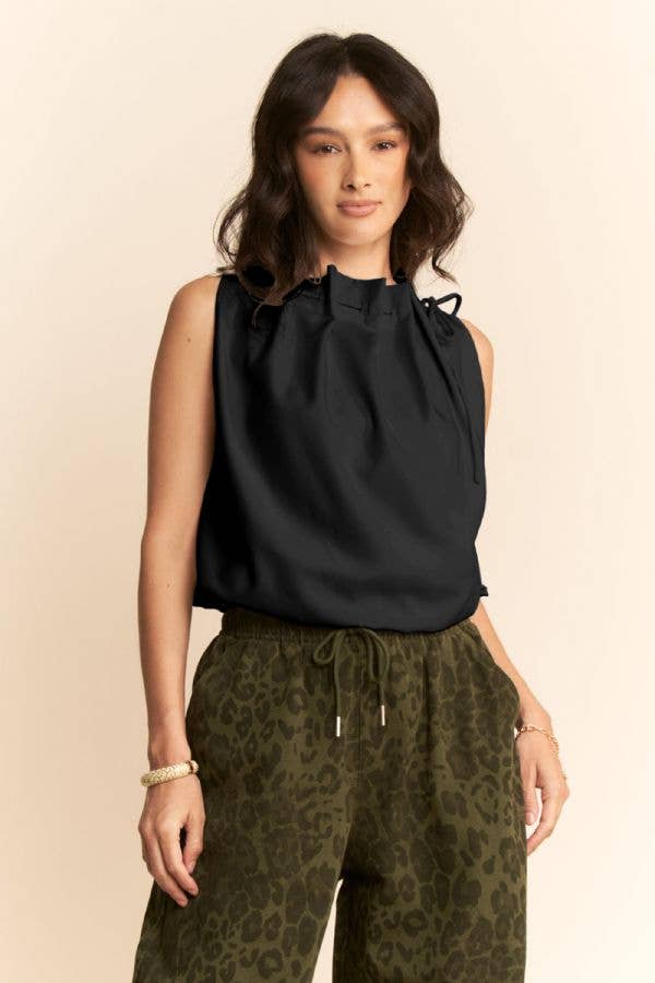 Tie neck top