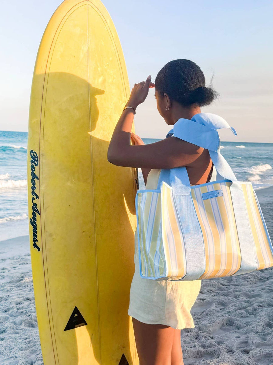 Case-Mate Cabana Stripe Bow Jelly Tote Bag