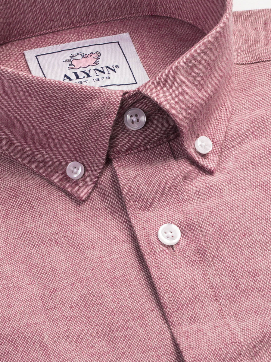 Lucas Casual Untuckable Slim Fit Red Dress Shirt