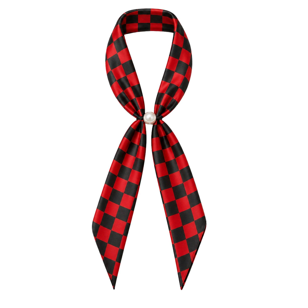 Game Day Checkered Scarf Necklace
