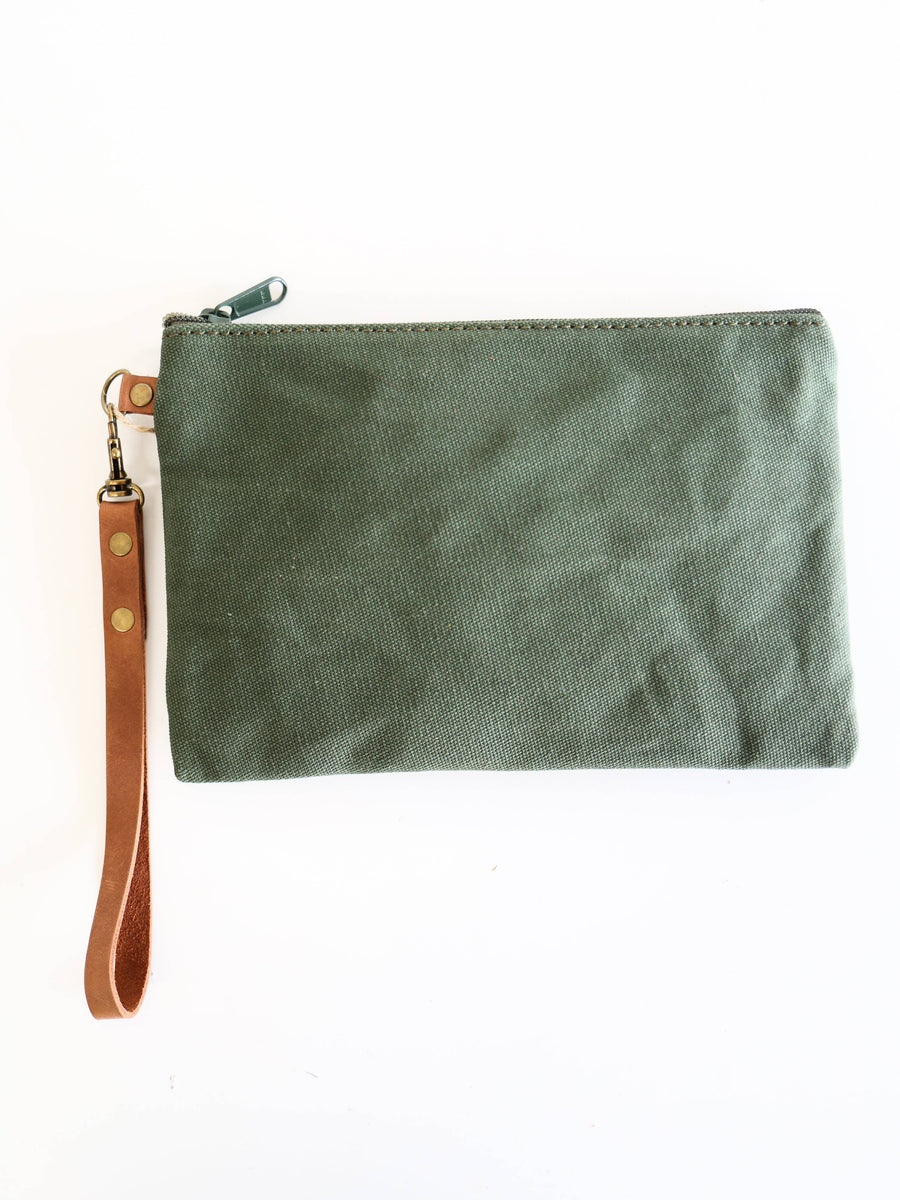 Canvas Clutch Zipper Pouch