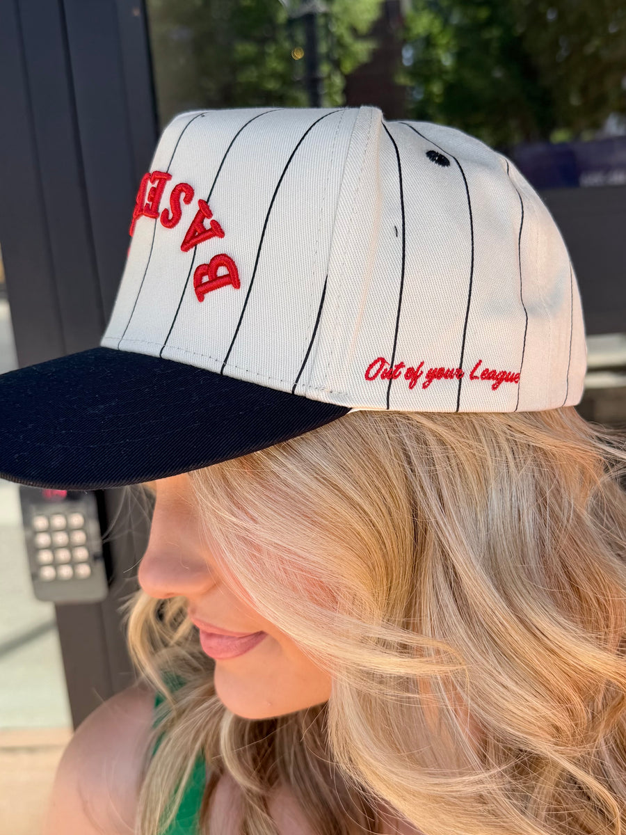 Baseball Vintage Pinstripe Trucker Hat