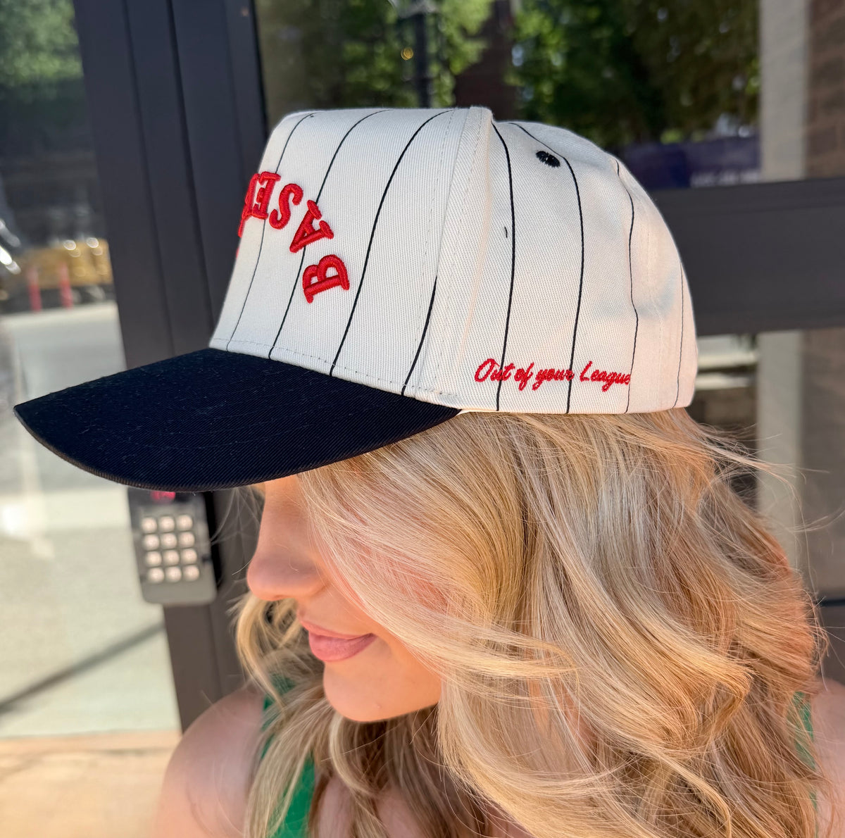 Baseball Vintage Pinstripe Trucker Hat