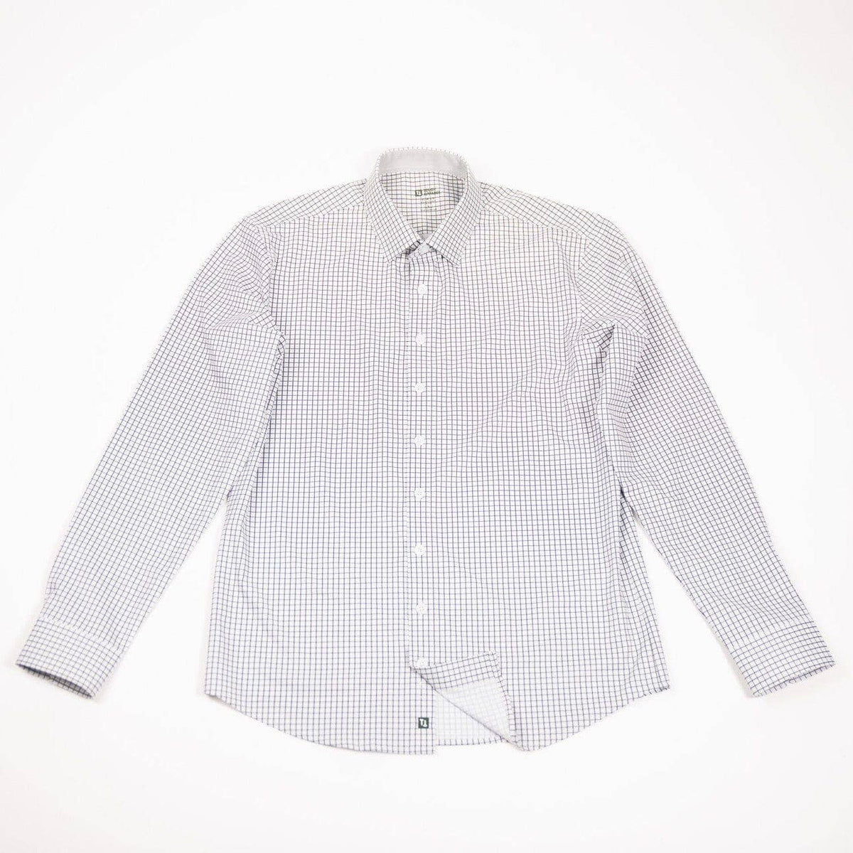 Hustle Sport Shirt - Long Sleeve - Grey Mini Grid