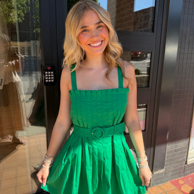 Square Neck Belt Dress