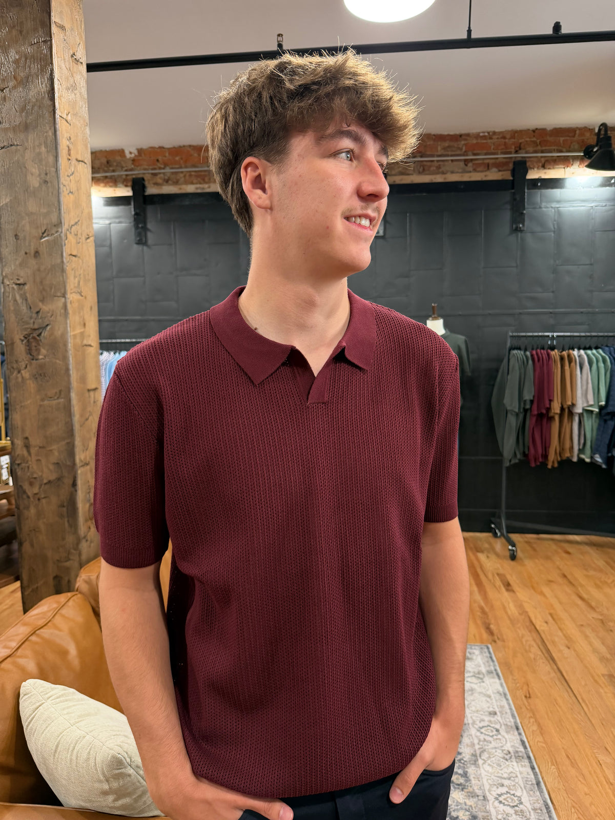 Textured Polo Shirt