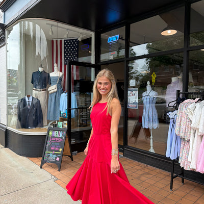 Halter Neck Smocked Back Midi Dress
