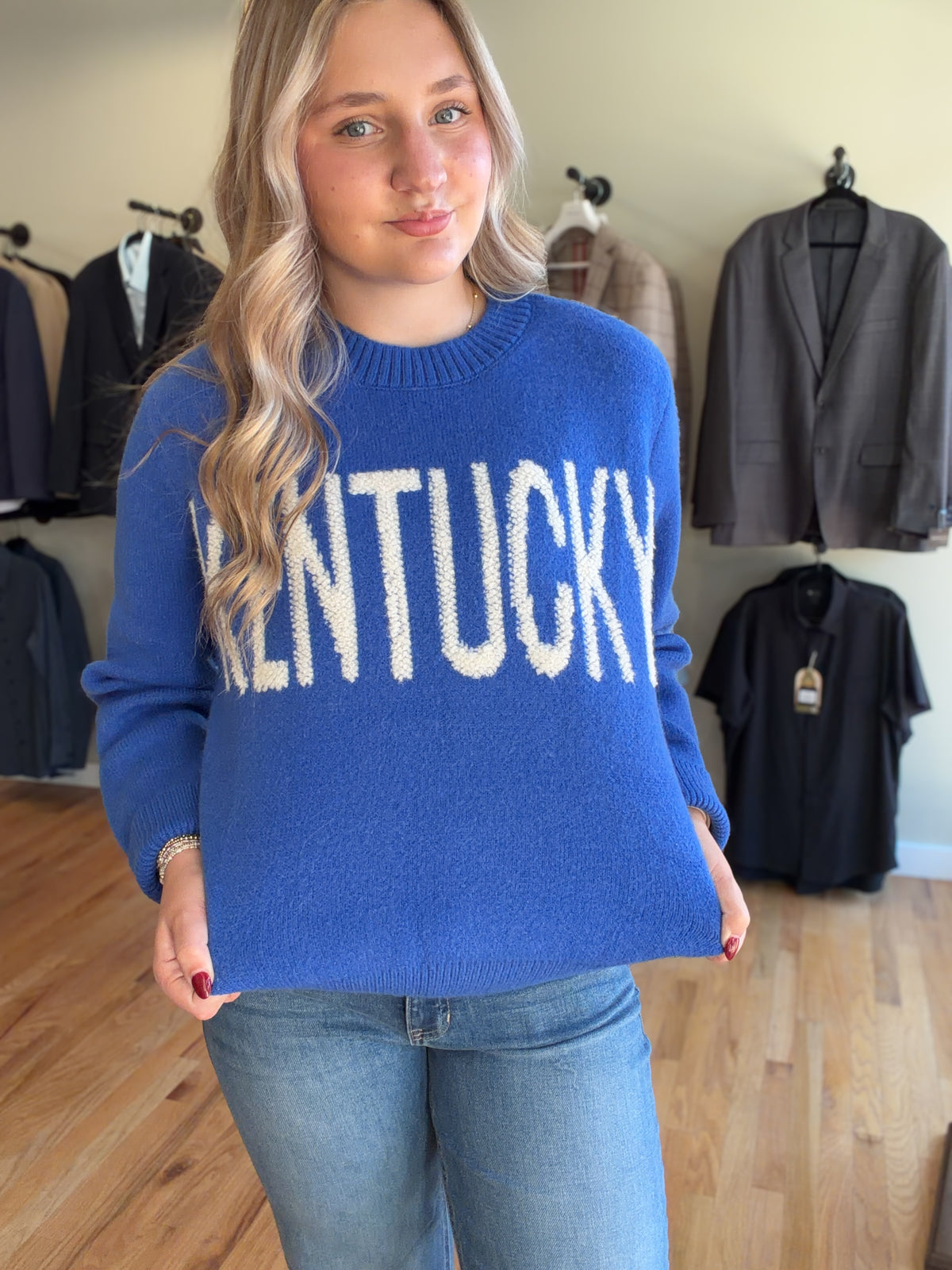 Kentucky Blue Statement Sweater