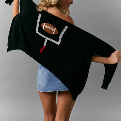 Black Football Goalpost Sweater