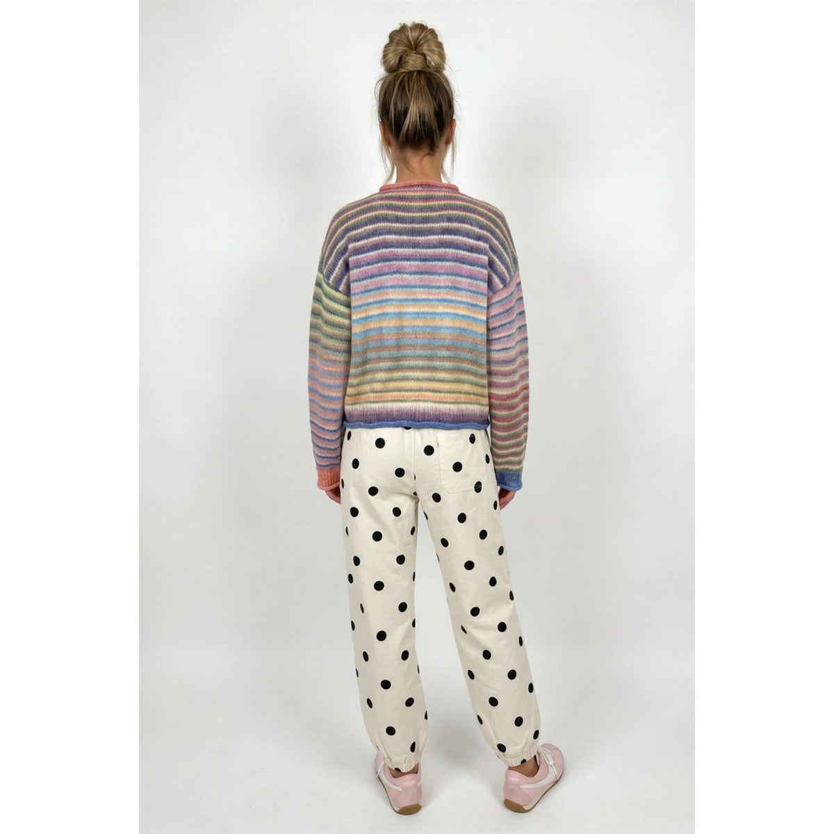 Multicolor Striped Button-Front Cardigan