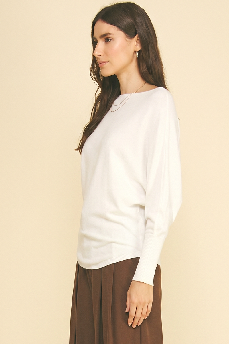 Ivory Dolman Sleeve Sweater