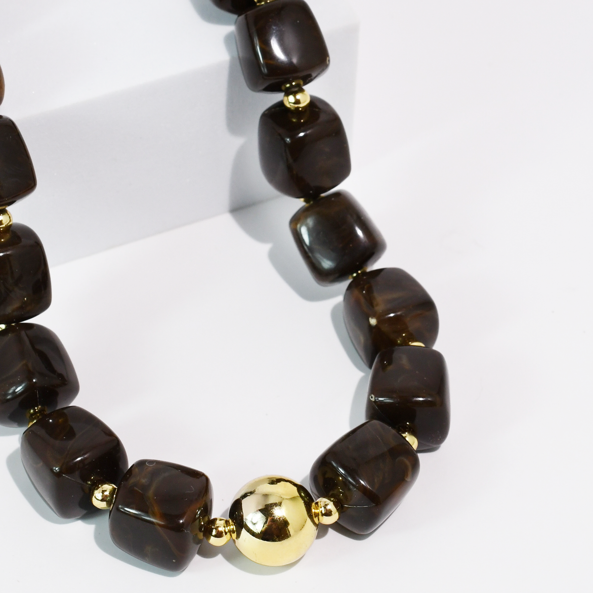 Chocolate Tortoise Statement Necklace