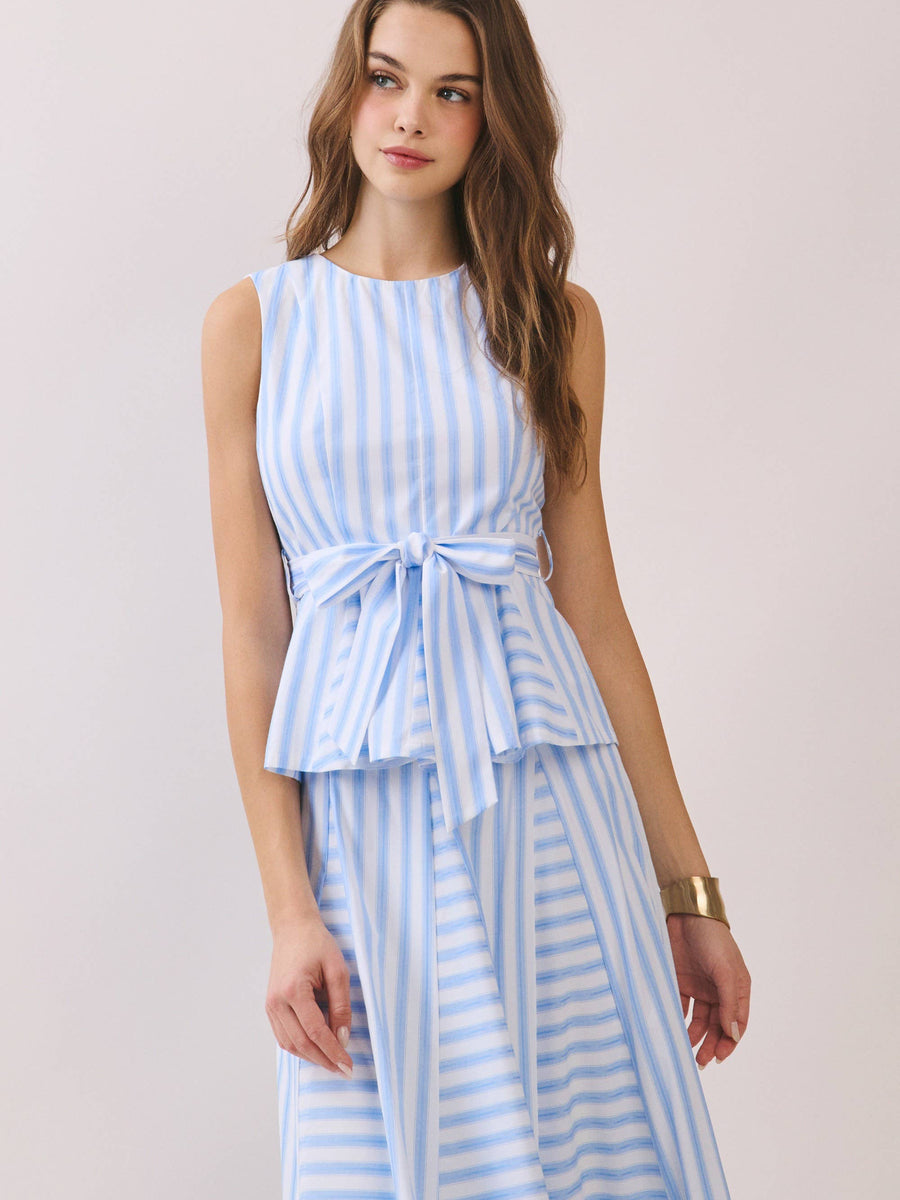Striped Peplum Top
