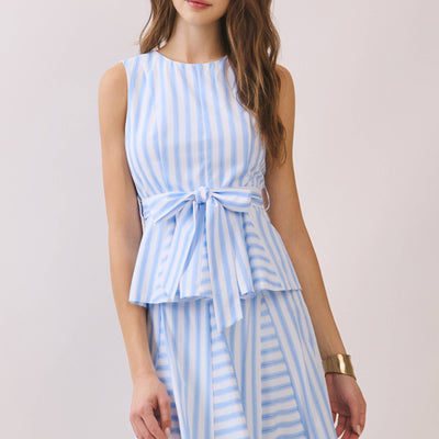 Striped Peplum Top