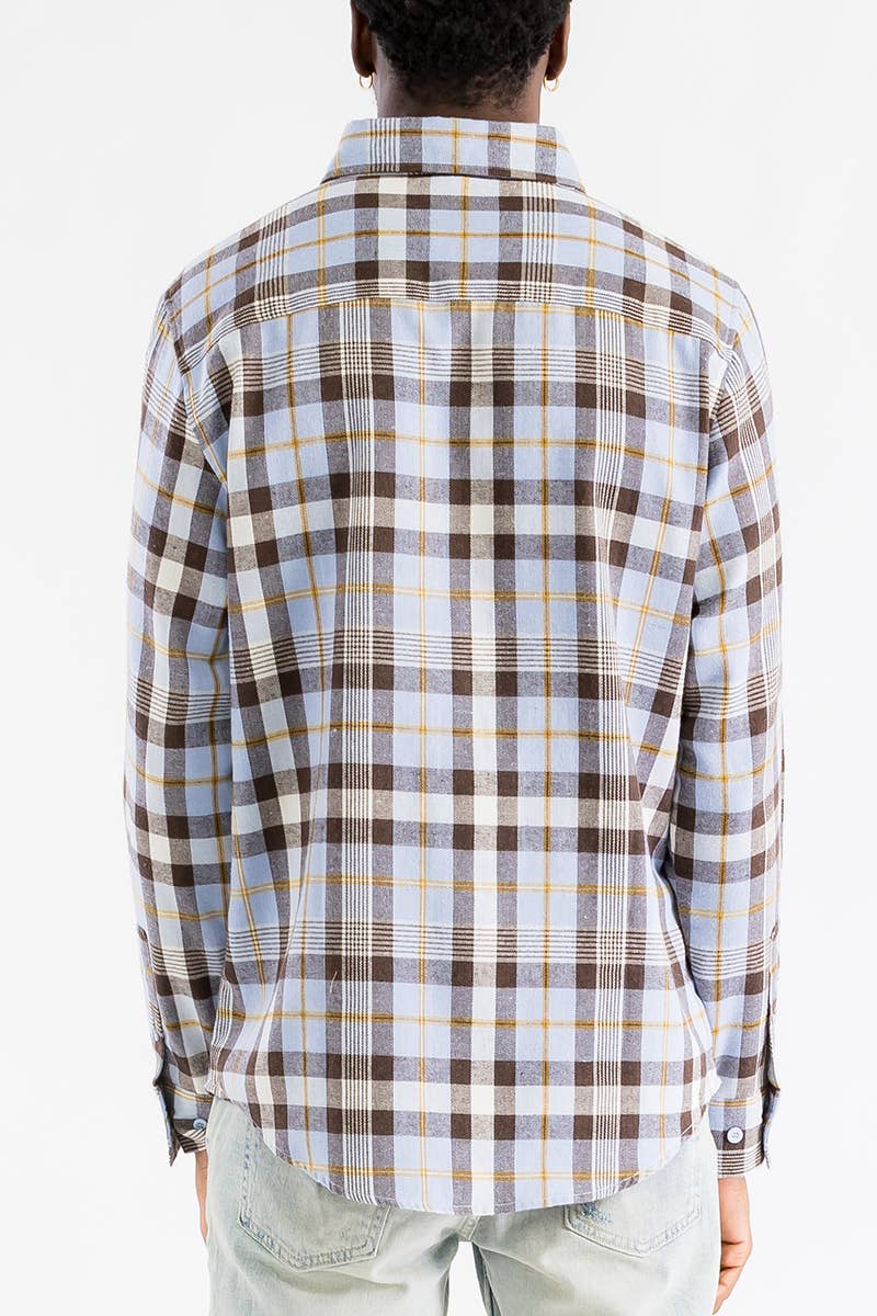 Men's Classic Plaid Button-Down Flannel Shirt
