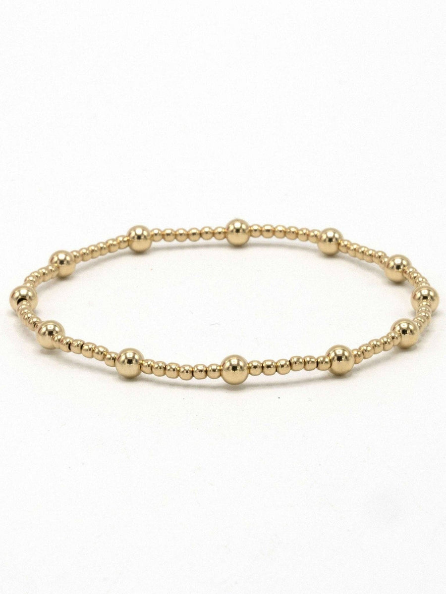 The Malibu 14K Gold Filled Beaded Stretch Bracelet