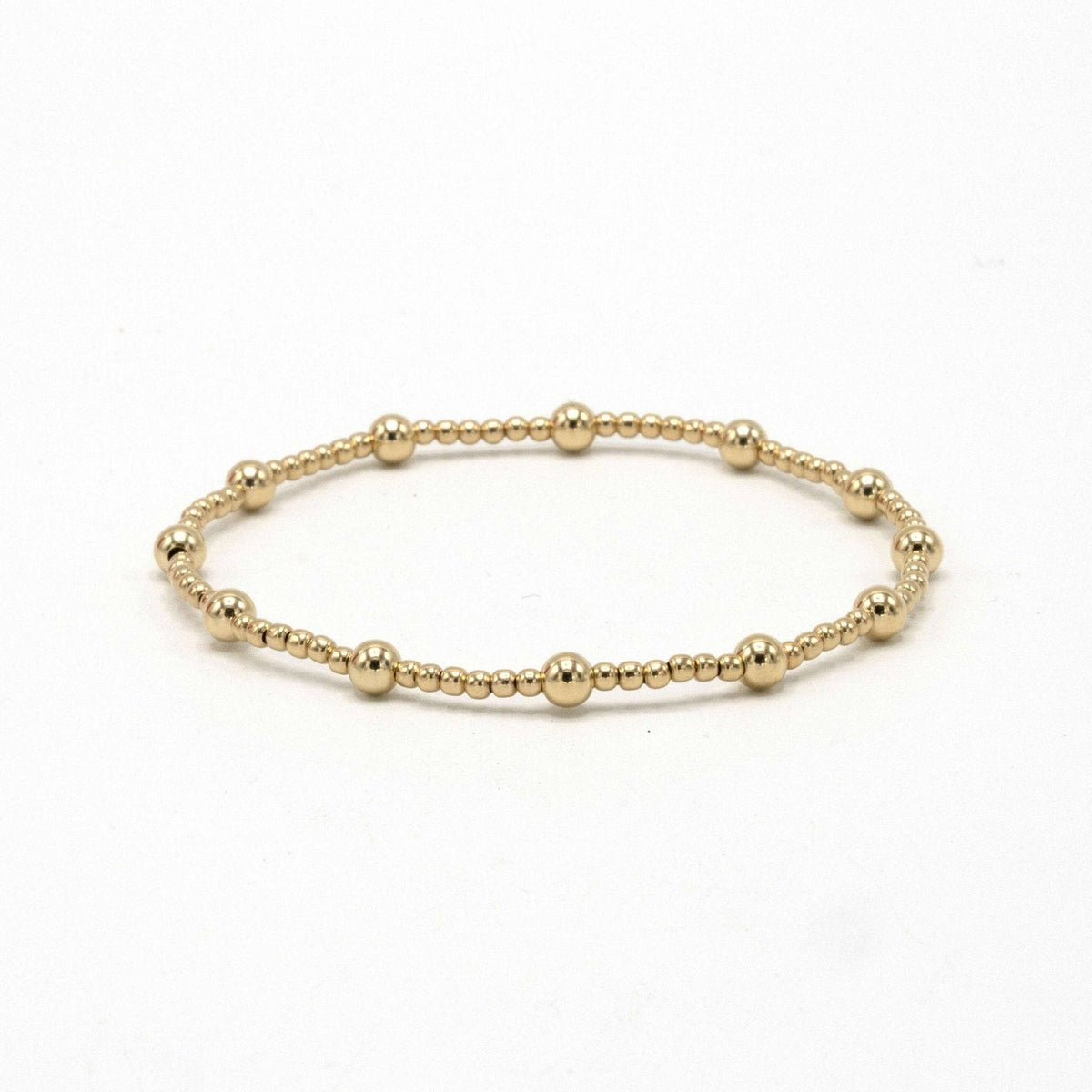 The Malibu 14K Gold Filled Beaded Stretch Bracelet
