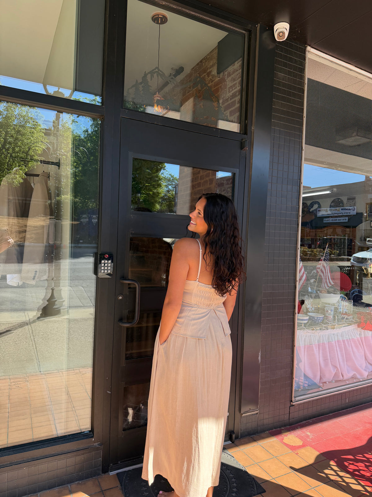 Oatmeal Tiered Midi Dress
