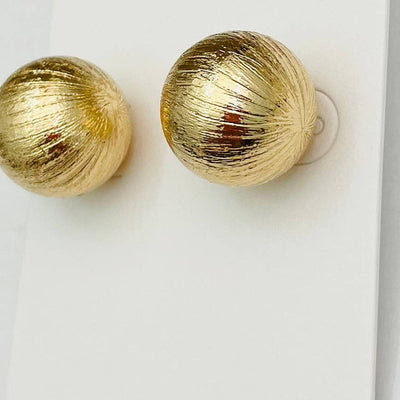 Textured Gold Dome Stud Earrings