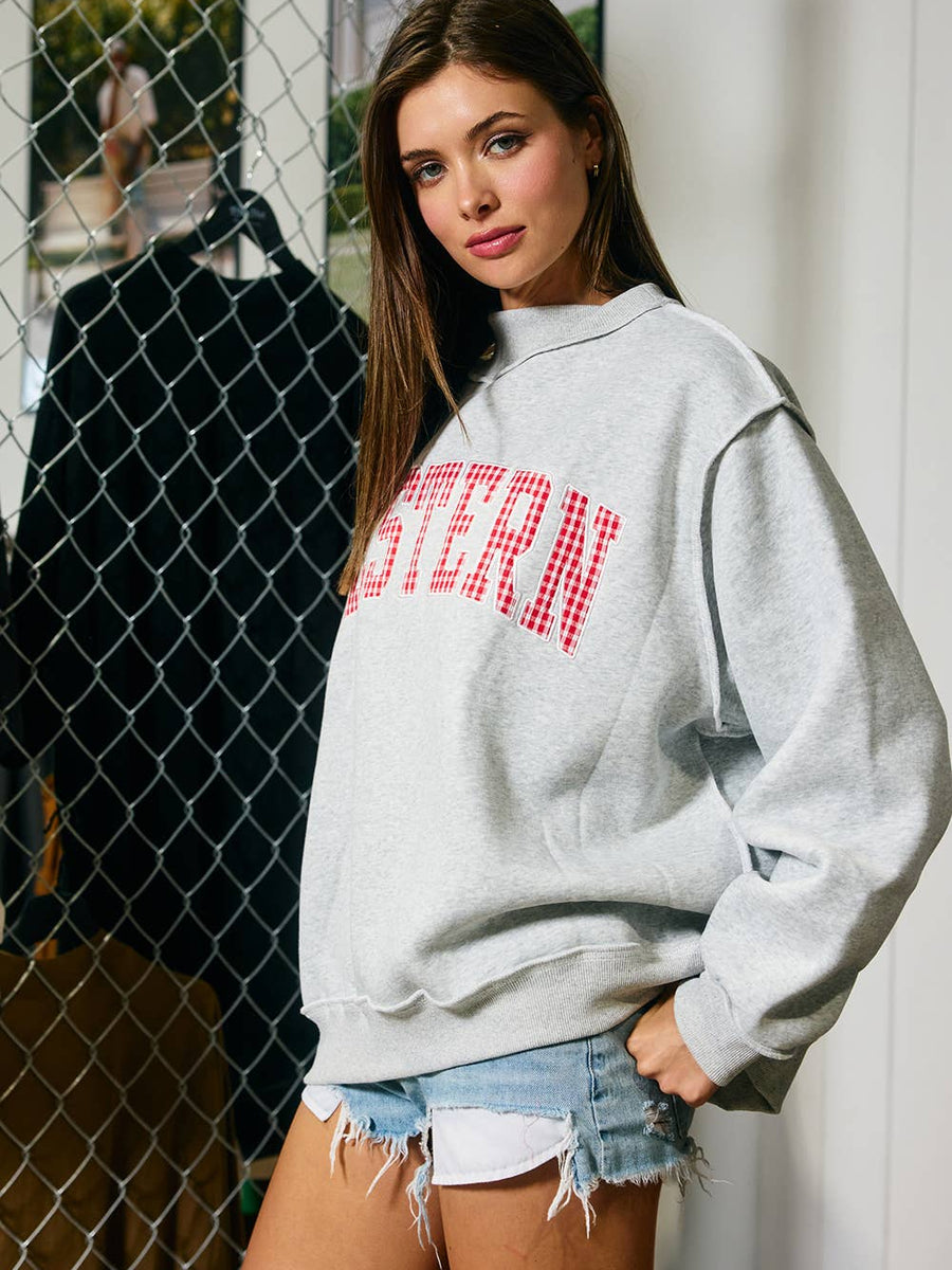 WESTERN Mock Neck Sweatshirt