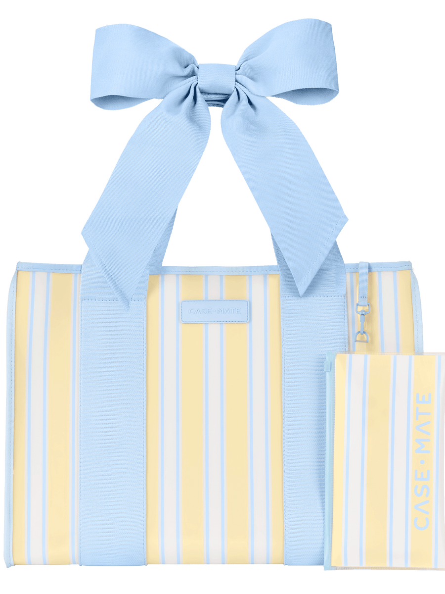 Case-Mate Cabana Stripe Bow Jelly Tote Bag