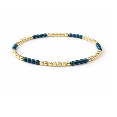 Blue Stone Beaded Bracelet