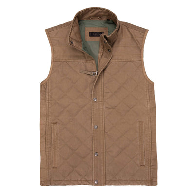 Men’s Quilted Utility Vest – Tan