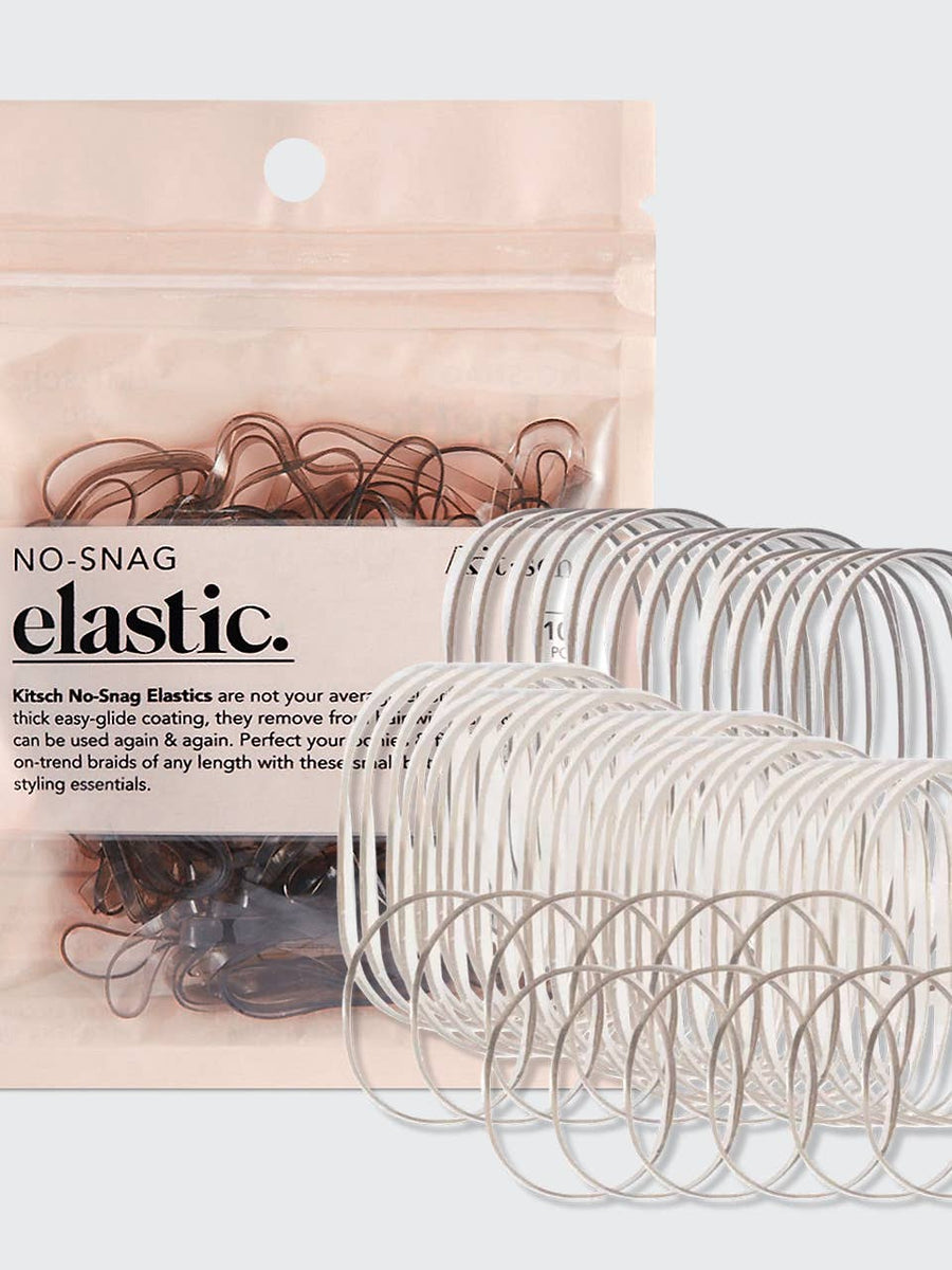 Kitsch No-Snag Elastic 100pc - Brown