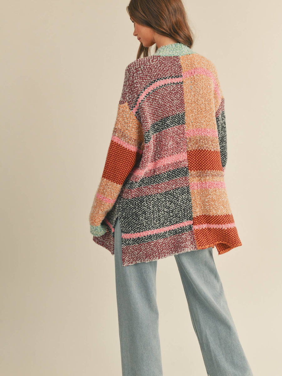 Oversized Color Block Sweater