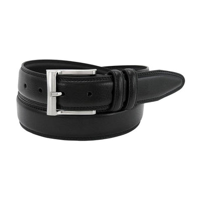 Men's Black Genuine Leather Dress Belt