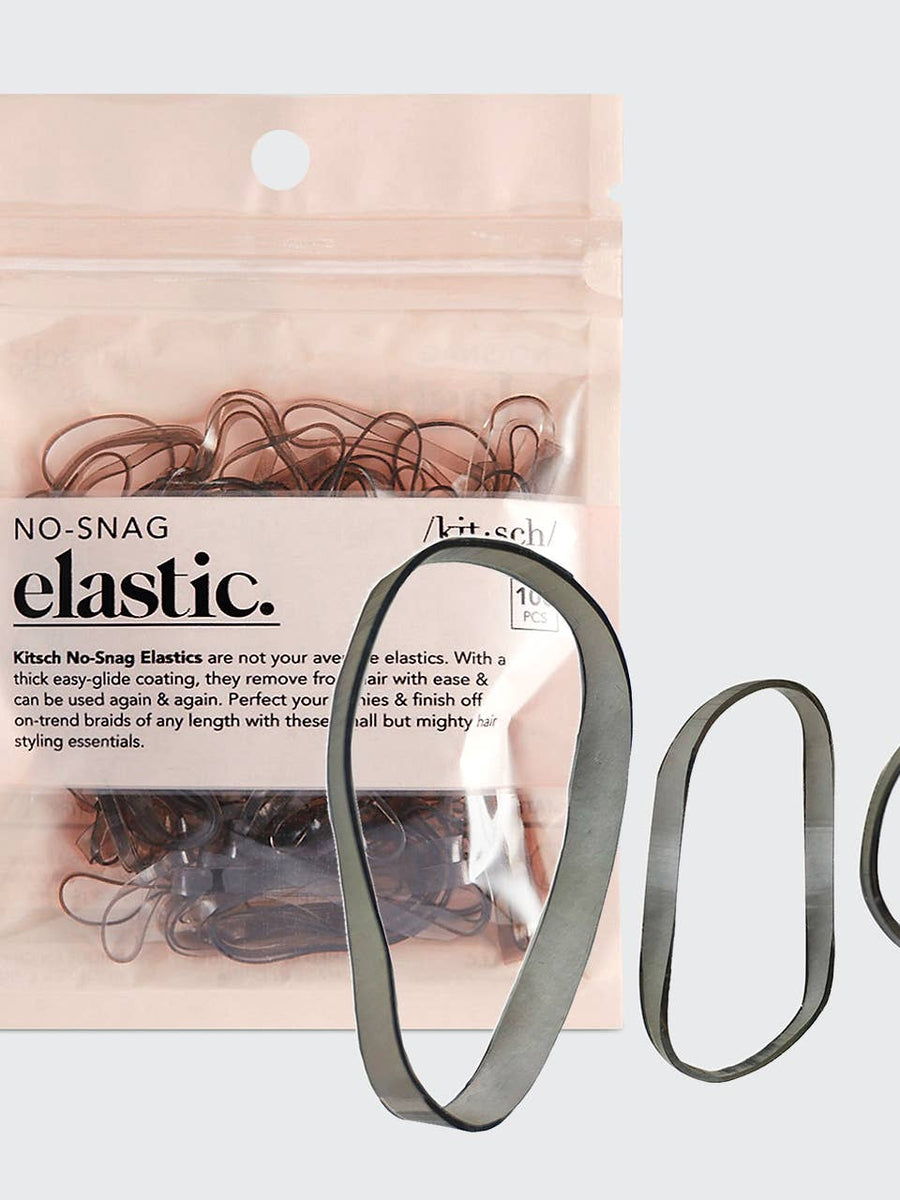 Kitsch No-Snag Elastic 100pc - Brown