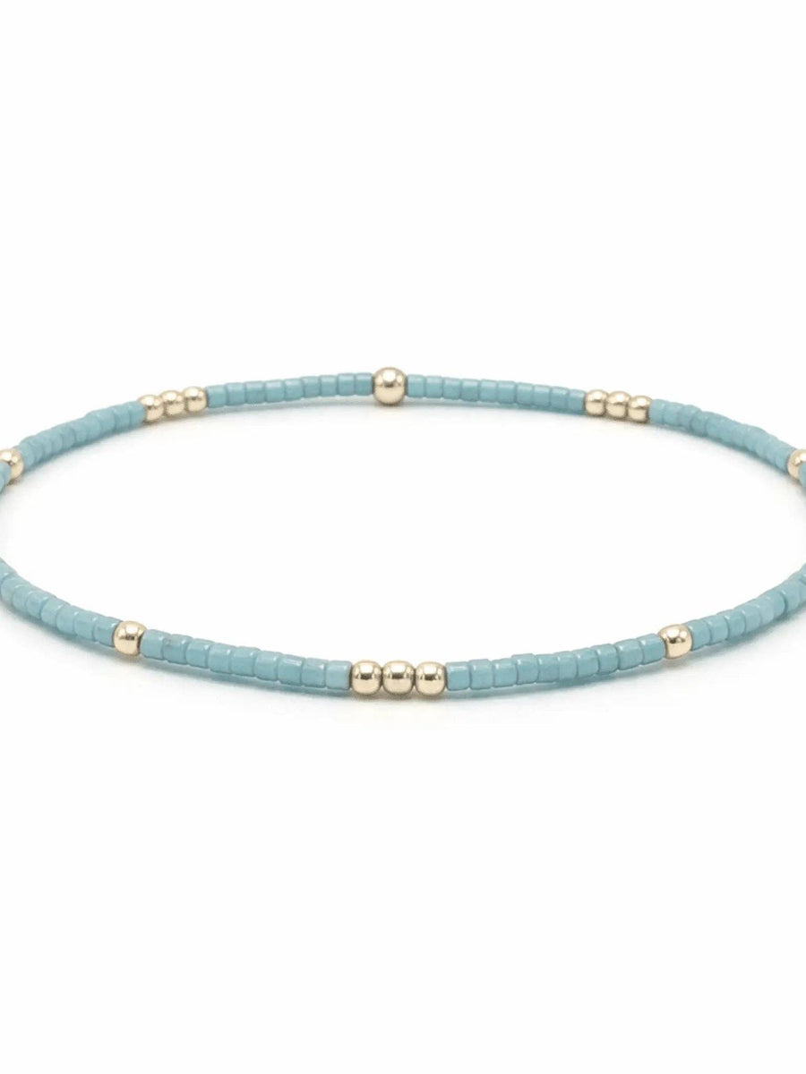 Pale Turquoise + Gold Bracelet