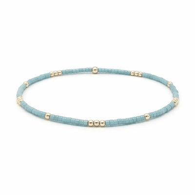 Pale Turquoise + Gold Bracelet