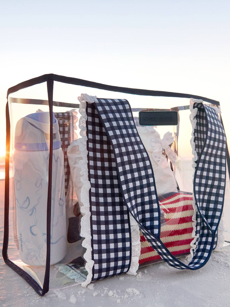 Case-Mate Navy Gingham Jelly Tote Bag