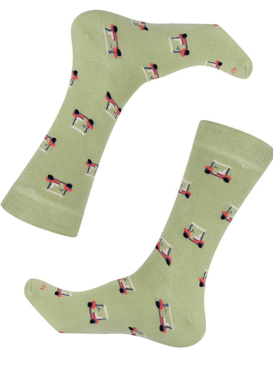 Green Golf Cart Socks