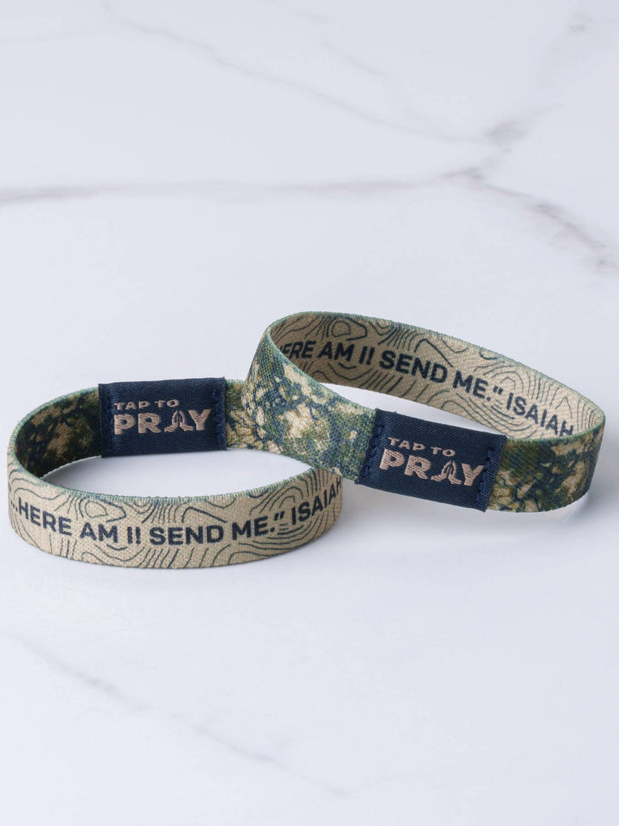 Tap To Pray™ Wristbands - Valor Camo & Isaiah 6:8
