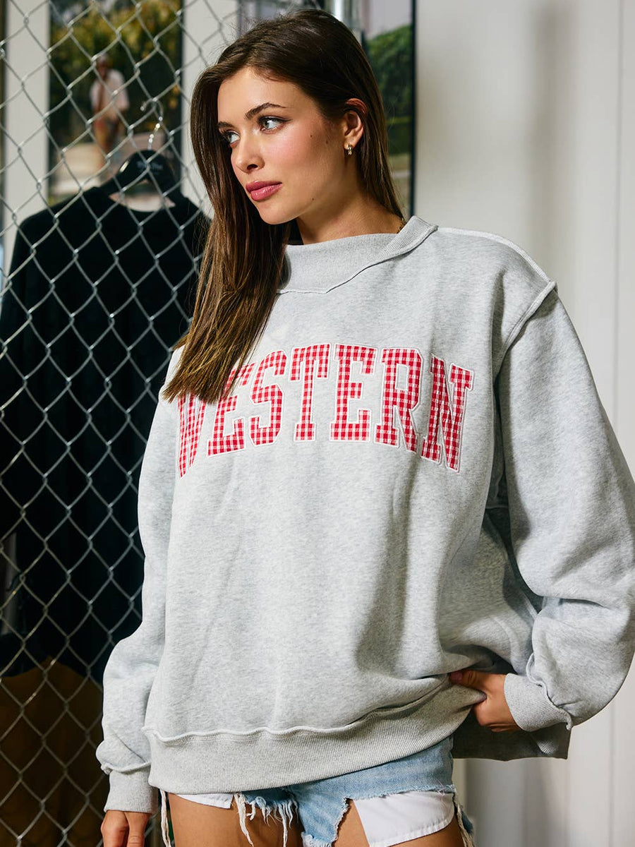 WESTERN Mock Neck Sweatshirt