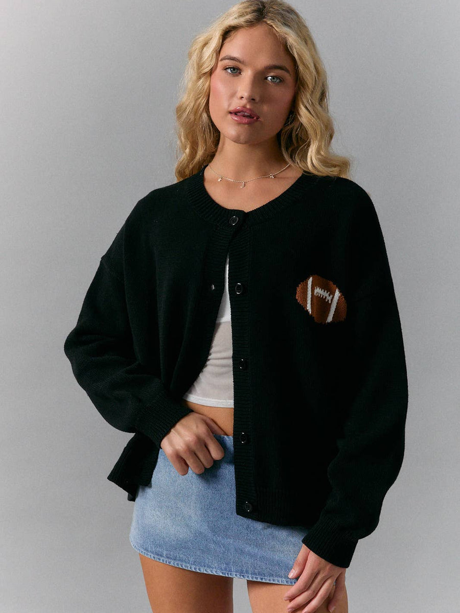 Black Football Goalpost Sweater