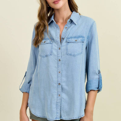 Chambray Button Down Shirt