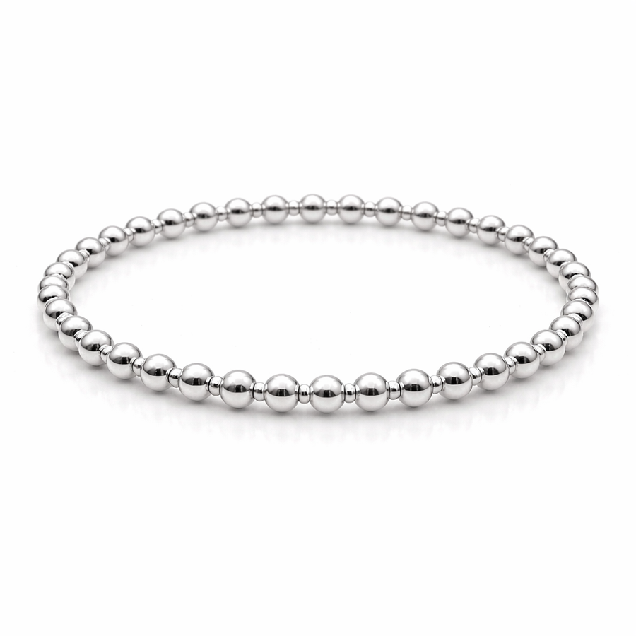 Silver Beaded Bracelet
