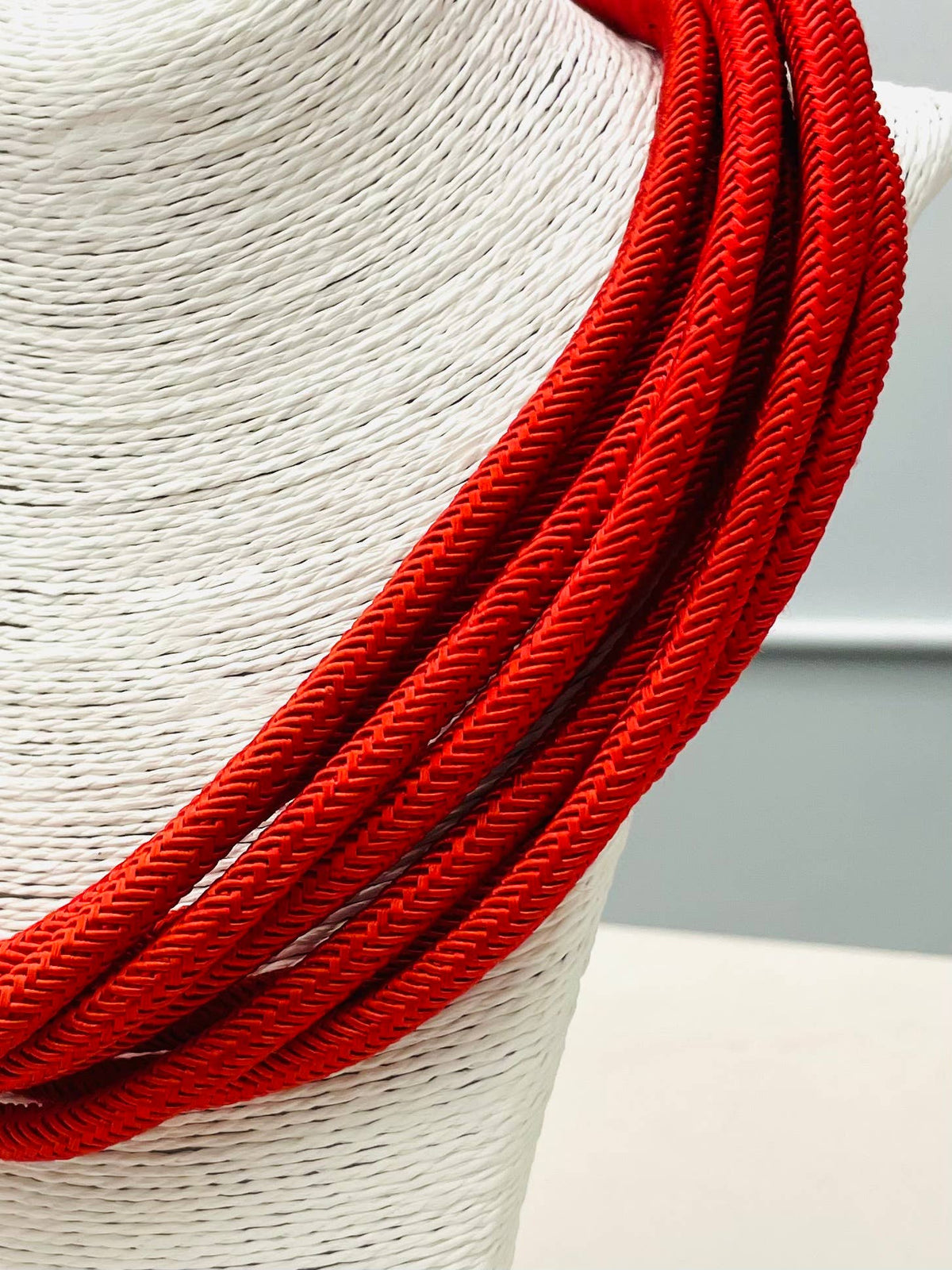 Statement Multi-Strand Cord Necklace – Red