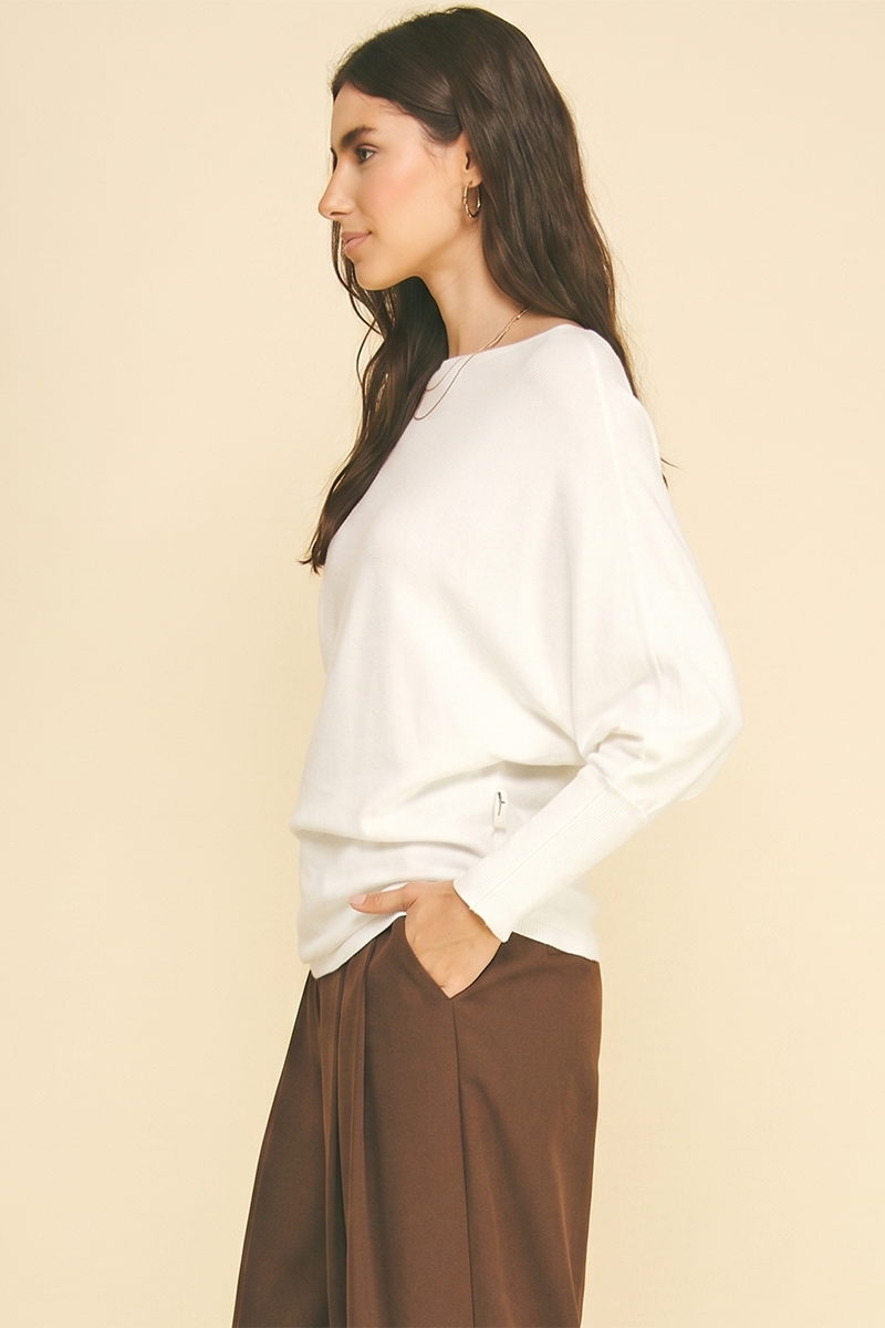 Ivory Dolman Sleeve Sweater