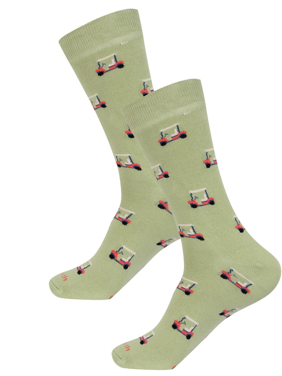 Green Golf Cart Socks