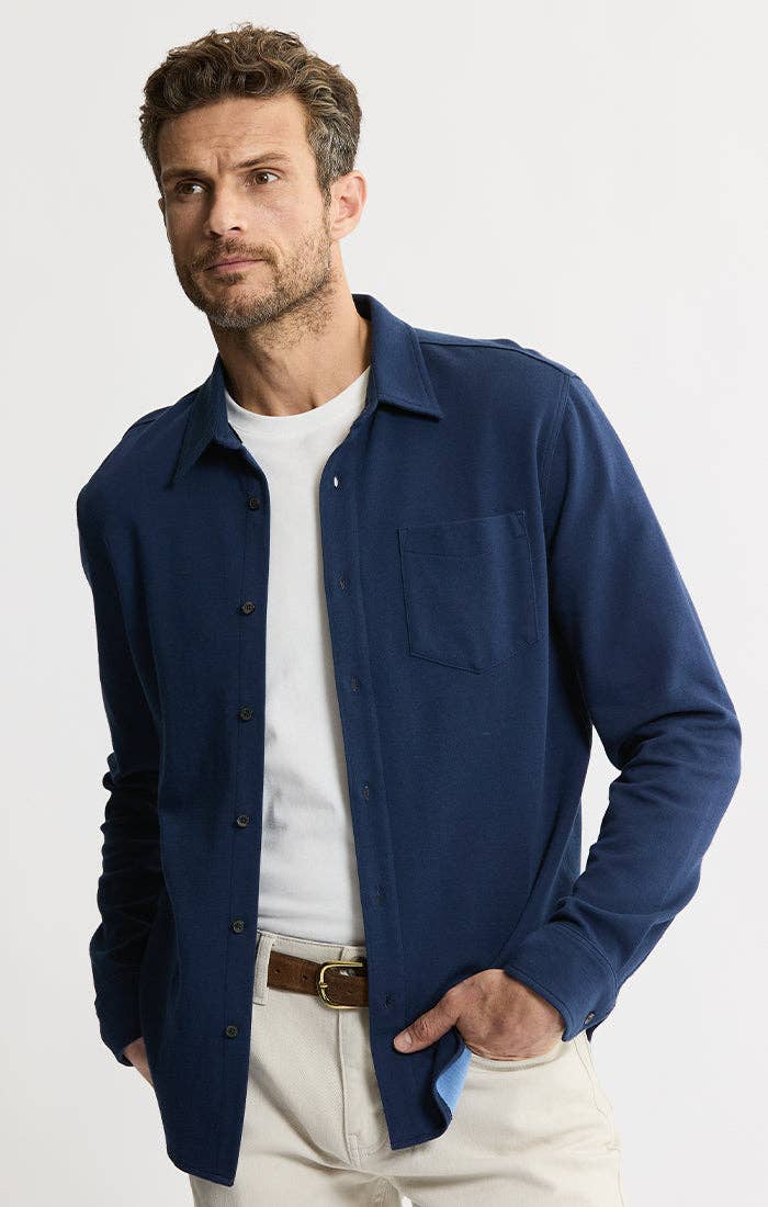 Manor Long Sleeve Cotton Double Face Shirt