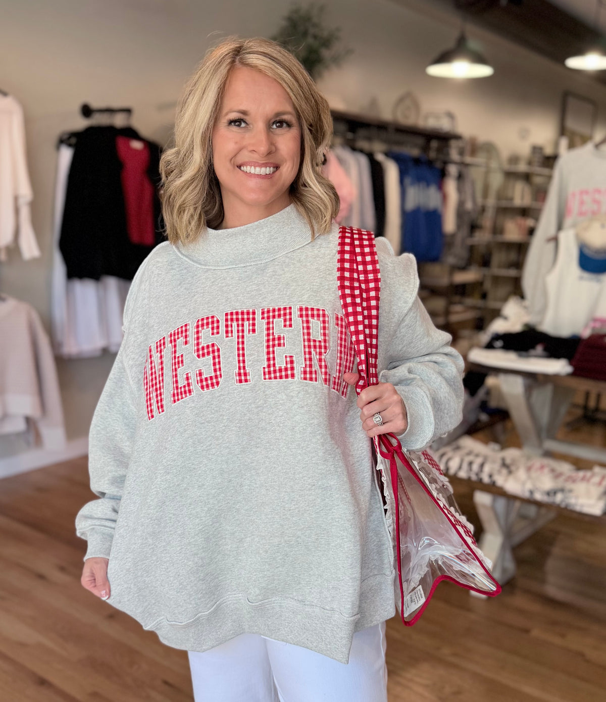 WESTERN Mock Neck Sweatshirt