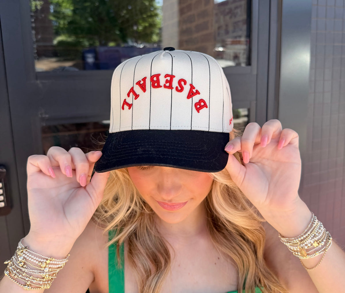 Baseball Vintage Pinstripe Trucker Hat