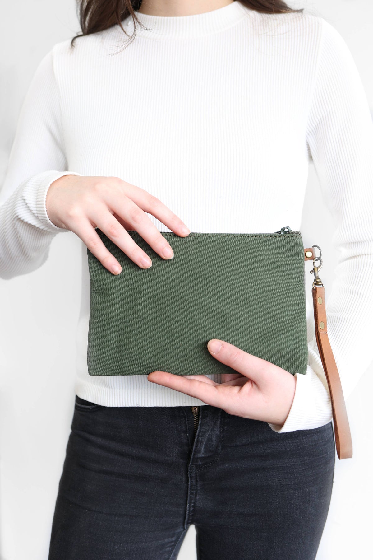 Canvas Clutch Zipper Pouch