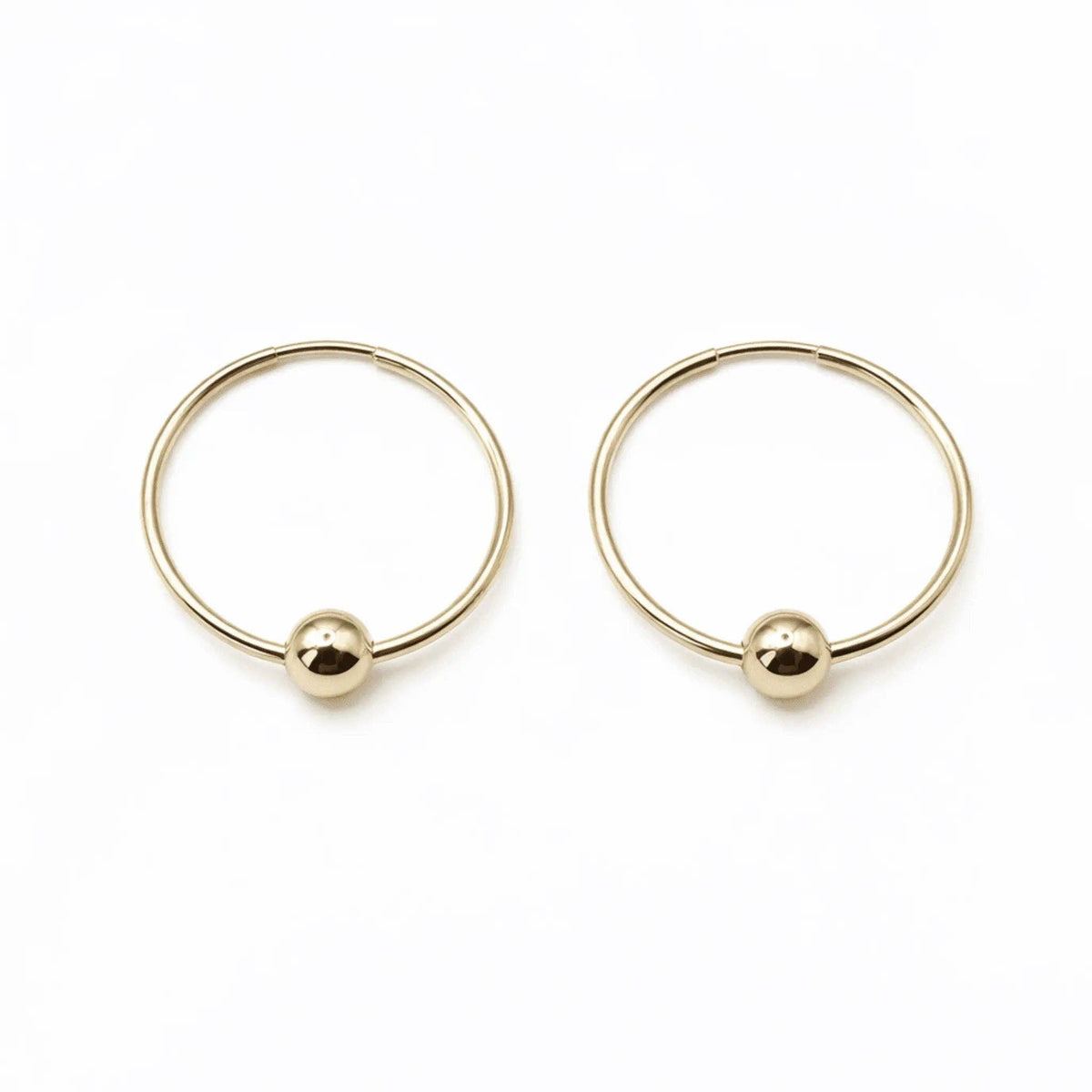 Endless Summer Single Gold on Gold Hoop Earring